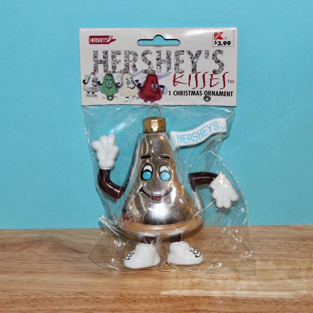 Vintage Hershey’s Kisses Candy Silver Tree Christmas Ornament 1999 KMART - New